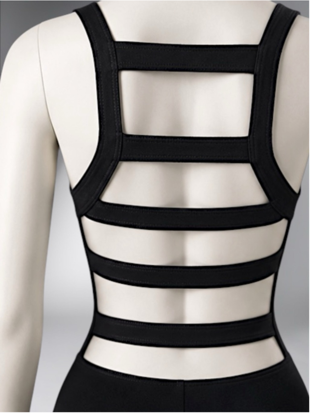 ASOS Black Strappy Open-Back Catsuit Jumpsuit – Size 8 - Picture 9 of 9